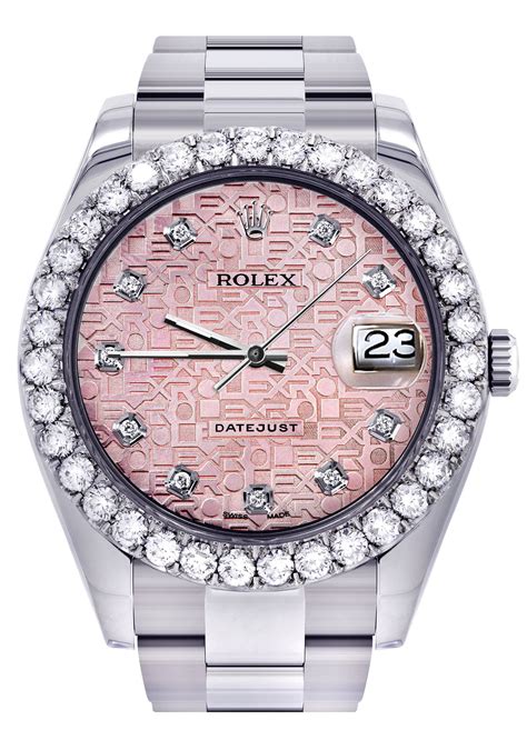 pink faced rolex watch|rolex pink face diamond bezel.